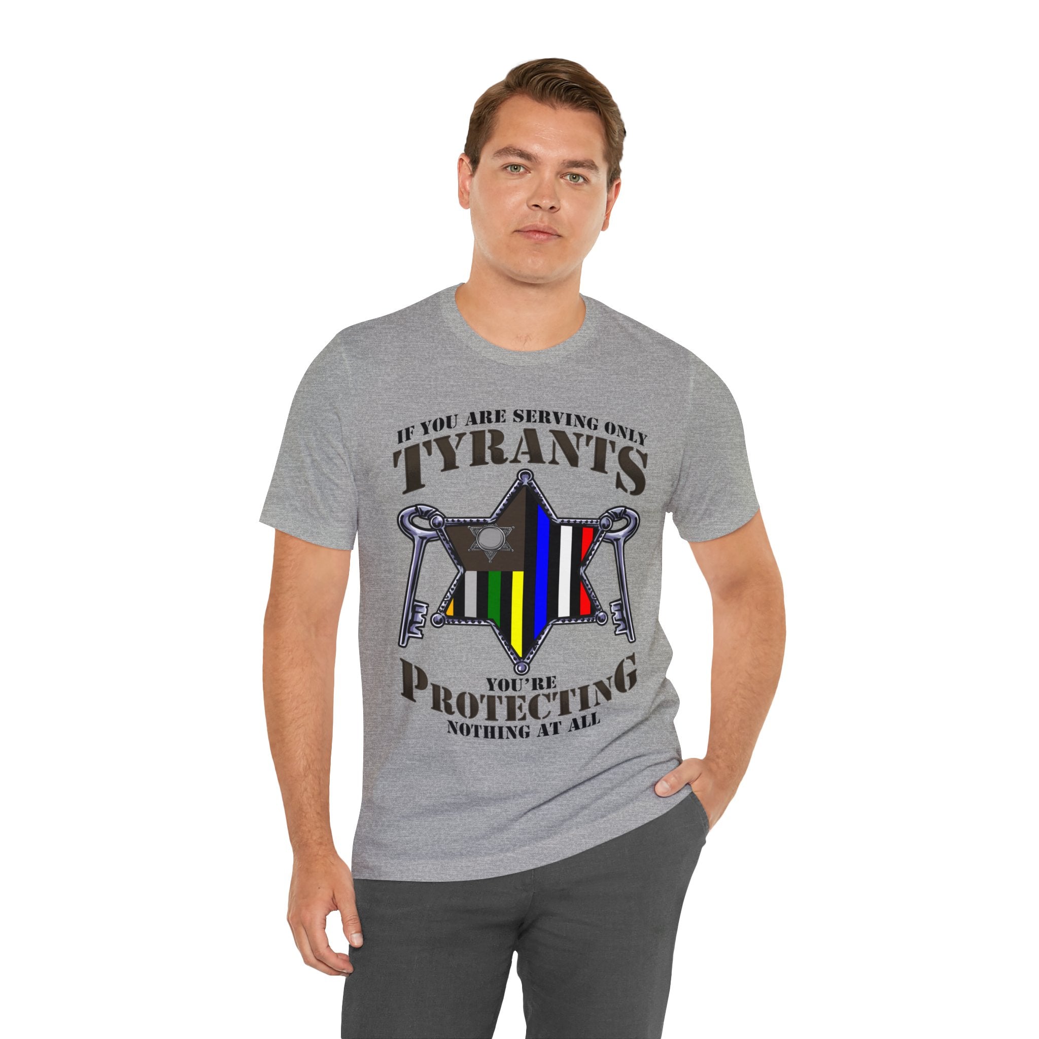 Thin Sheriff or Corrections Line Tee - Tyrants/Protecting