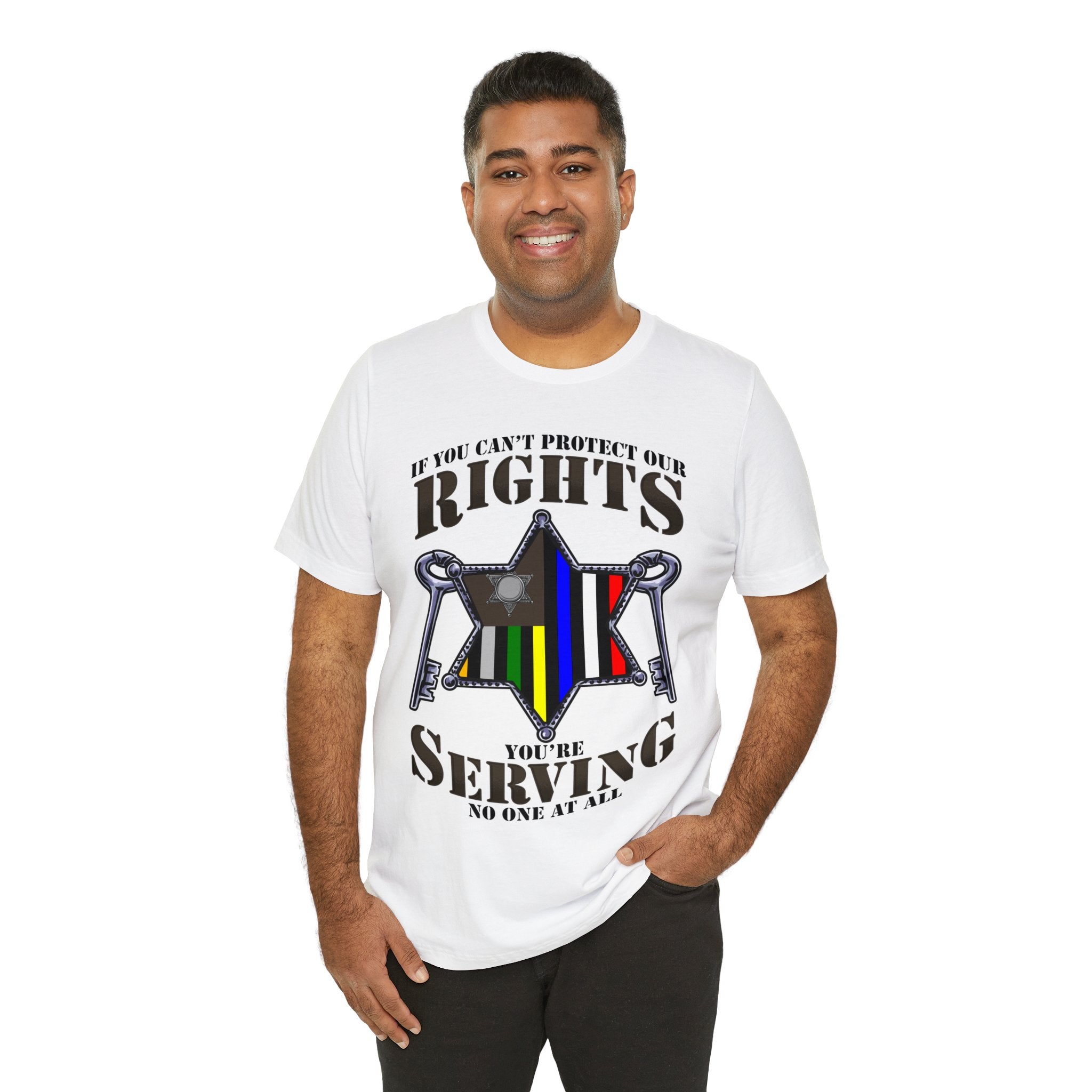 Thin Sheriff & Corrections Line Tee - Rights/Serving