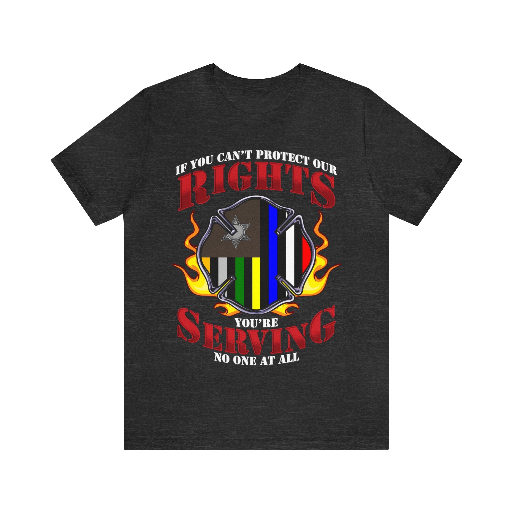 Thin Firefighter Line Tee - Rights/Serving
