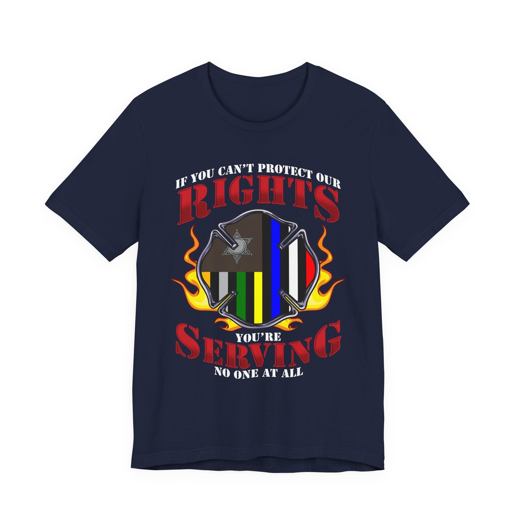 Thin Firefighter Line Tee - Rights/Serving