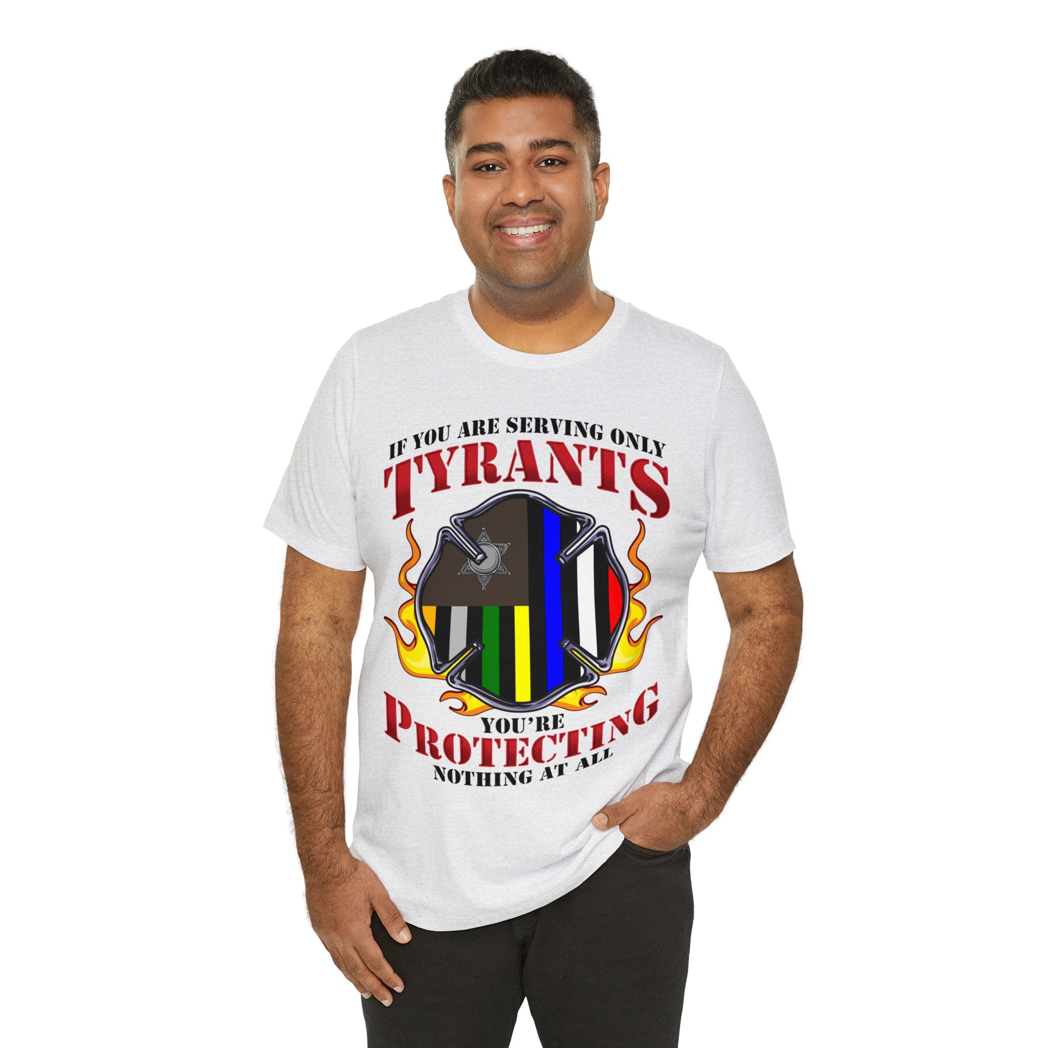 Thin Firefighter Line Tee - Tyrants/Protecting