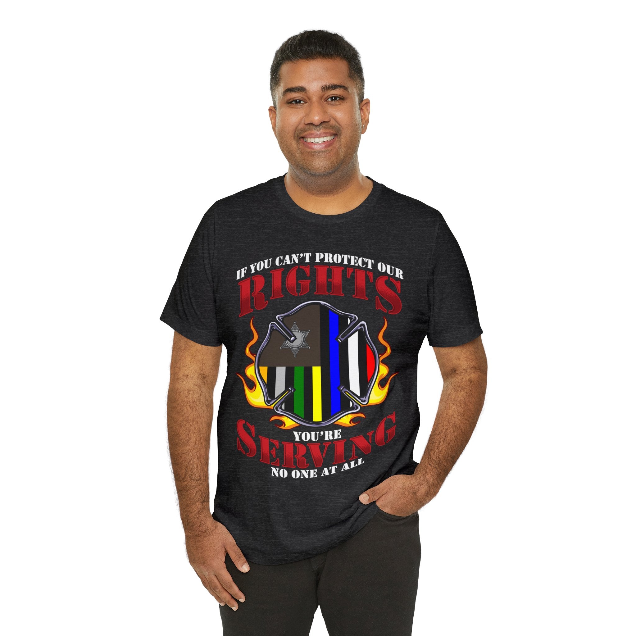 Thin Firefighter Line Tee - Rights/Serving