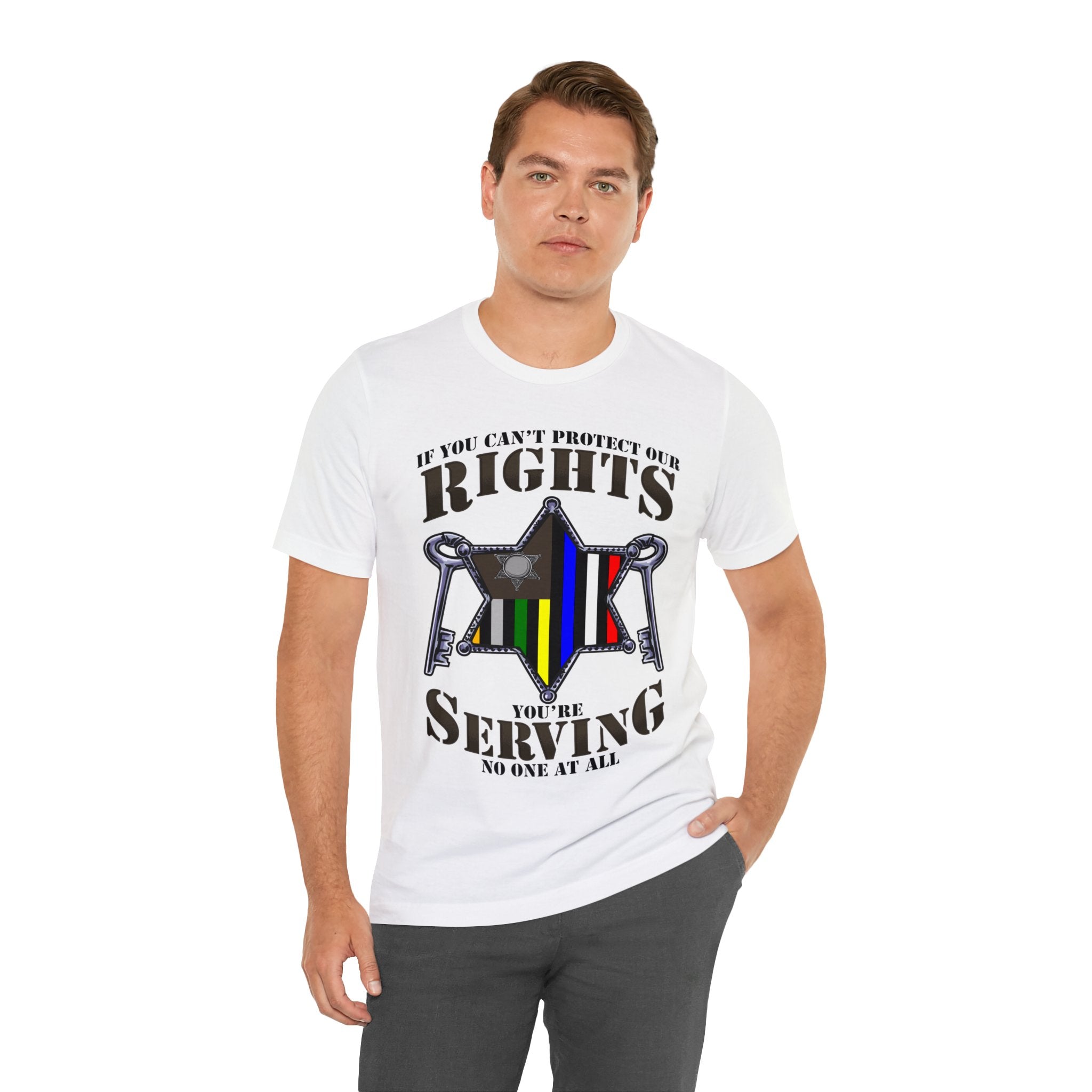 Thin Sheriff & Corrections Line Tee - Rights/Serving