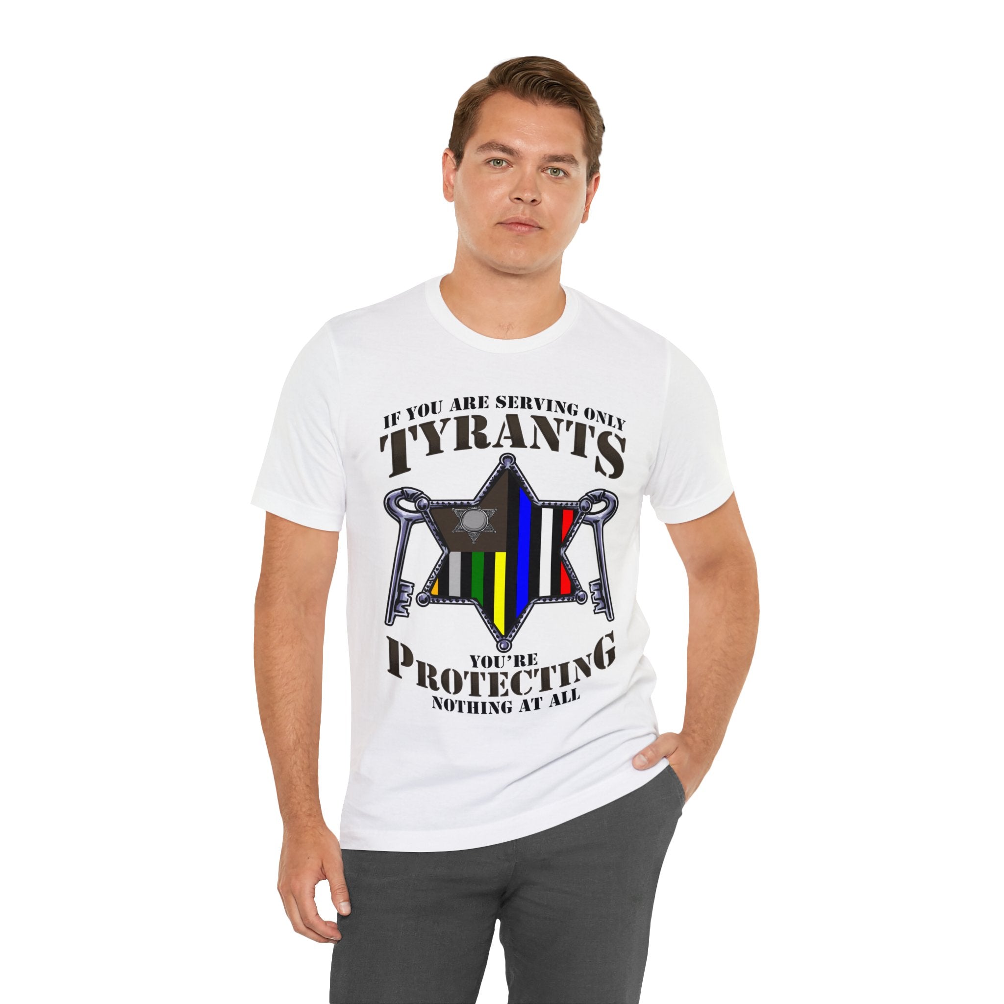 Thin Sheriff or Corrections Line Tee - Tyrants/Protecting