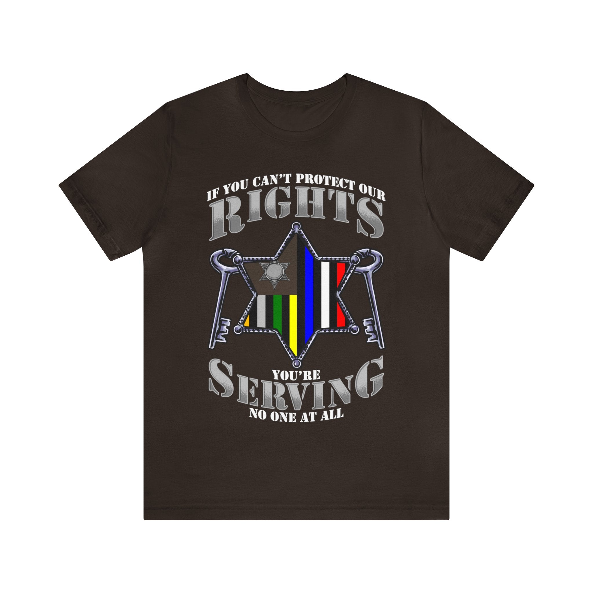 Thin Sheriff & Corrections Line Tee - Rights/Serving