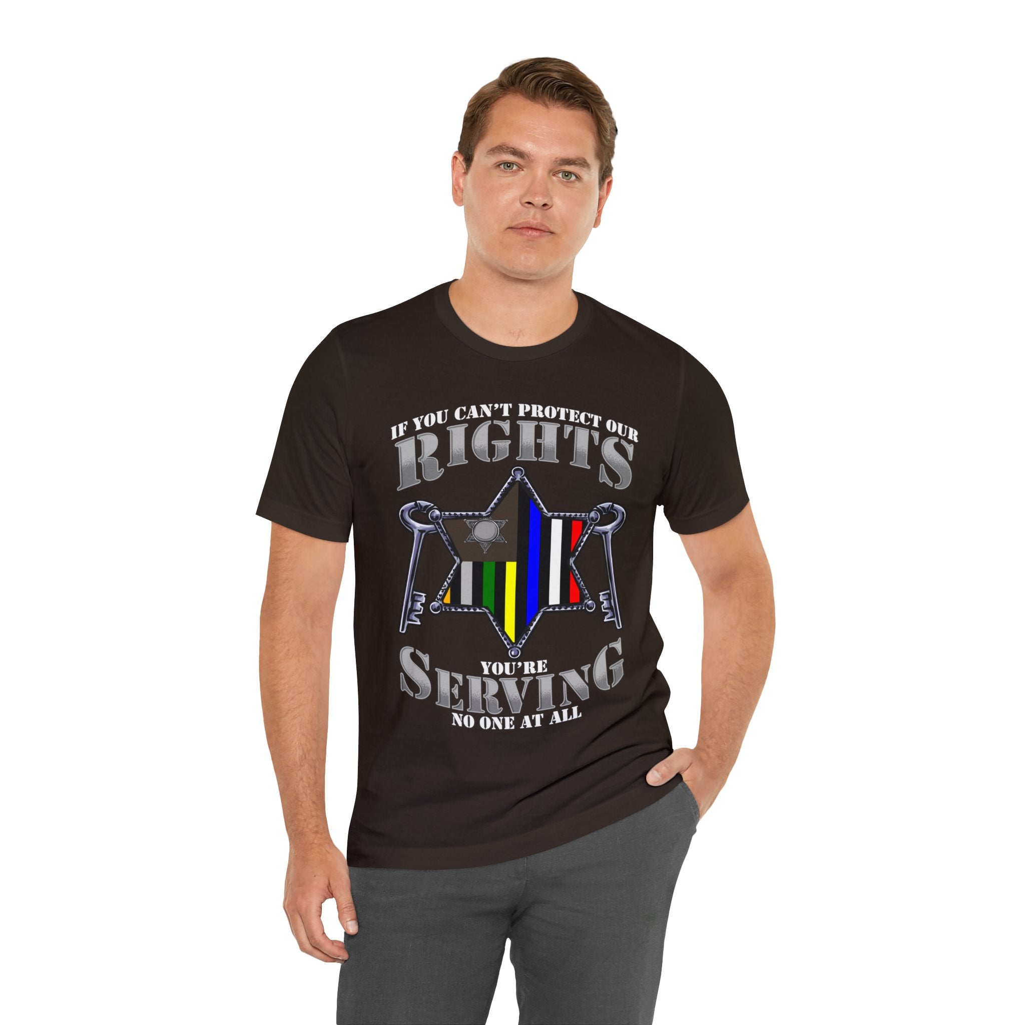 Thin Sheriff & Corrections Line Tee - Rights/Serving