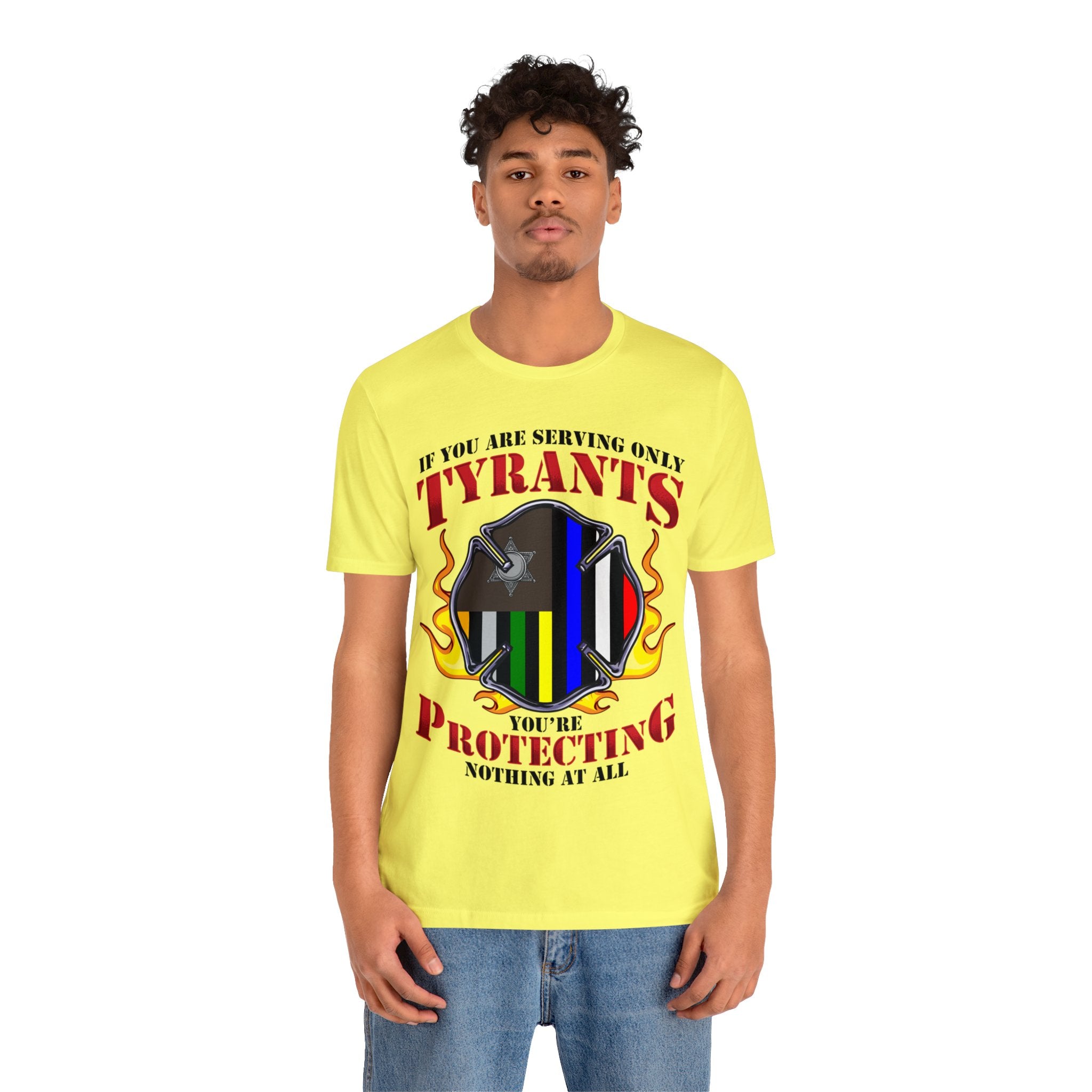 Thin Firefighter Line Tee - Tyrants/Protecting