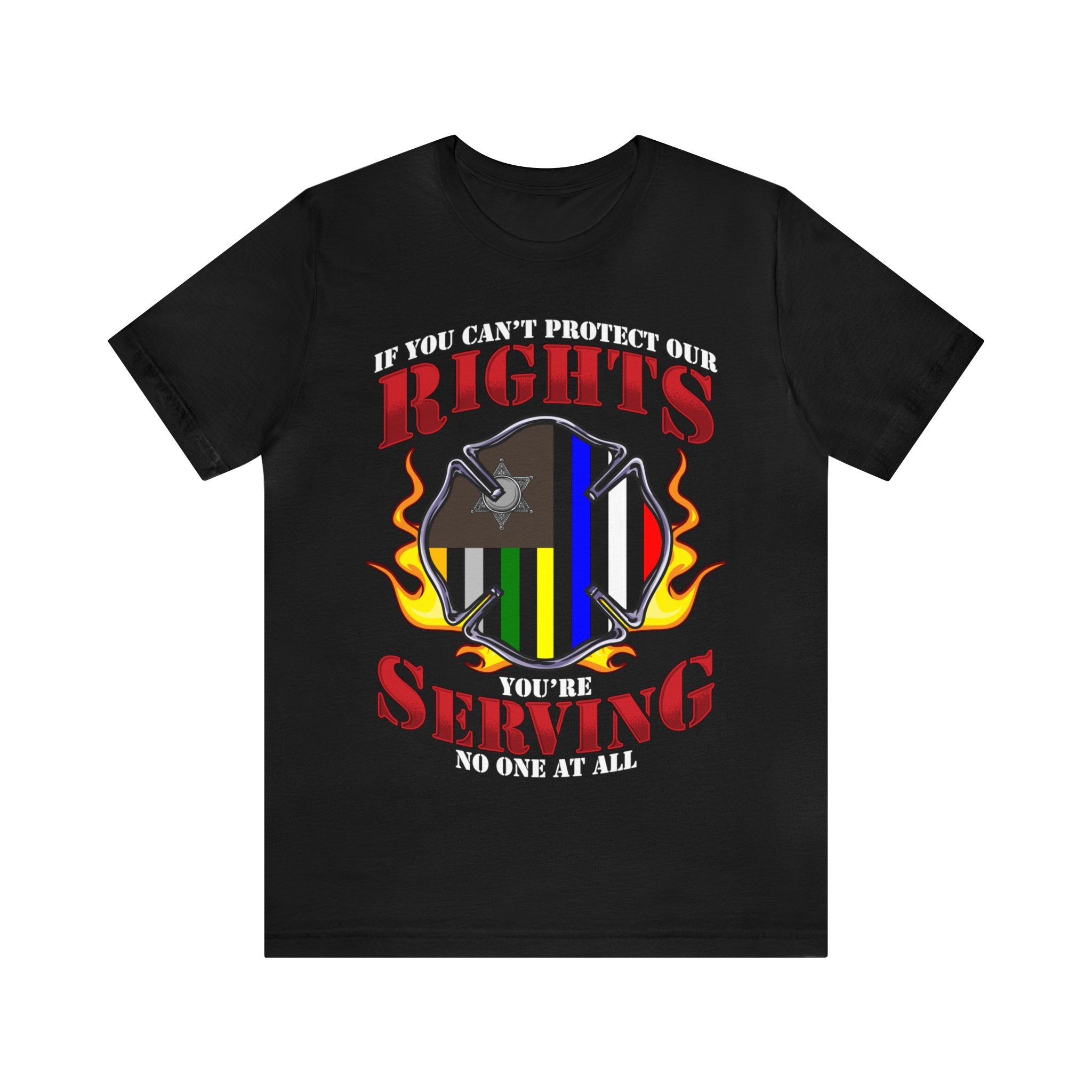 Thin Firefighter Line Tee - Rights/Serving