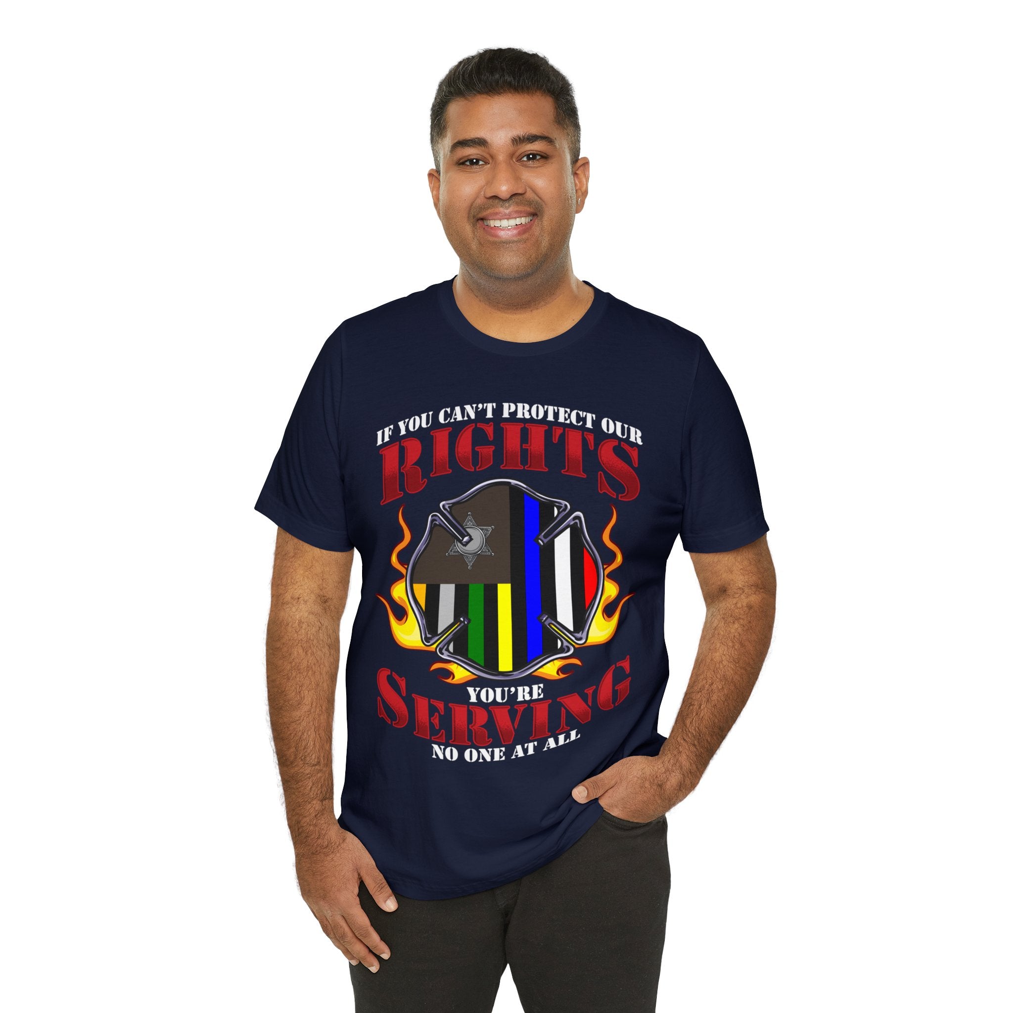 Thin Firefighter Line Tee - Rights/Serving