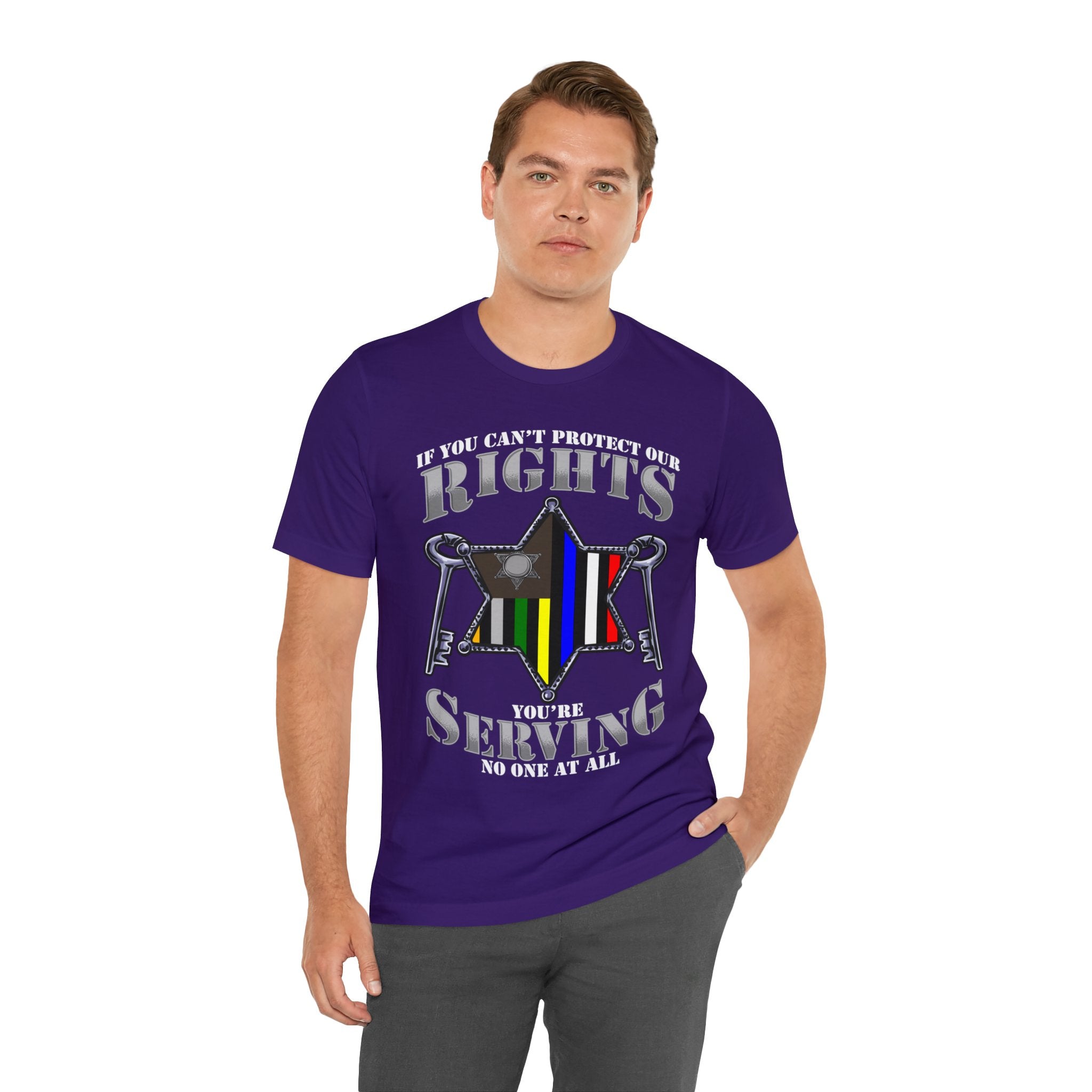 Thin Sheriff & Corrections Line Tee - Rights/Serving