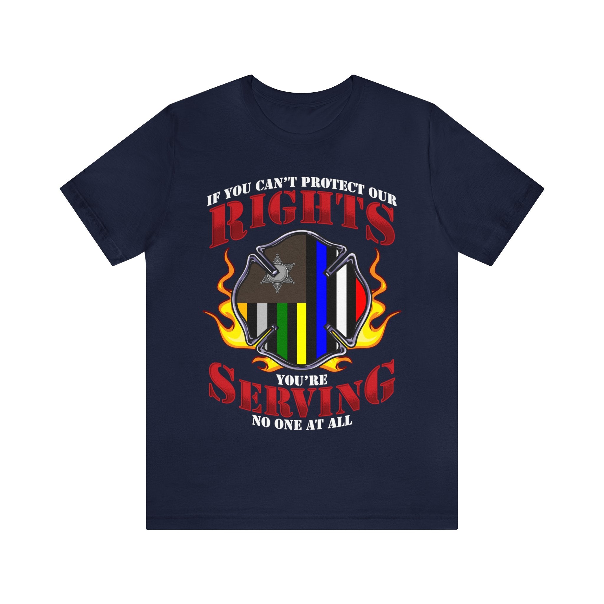 Thin Firefighter Line Tee - Rights/Serving