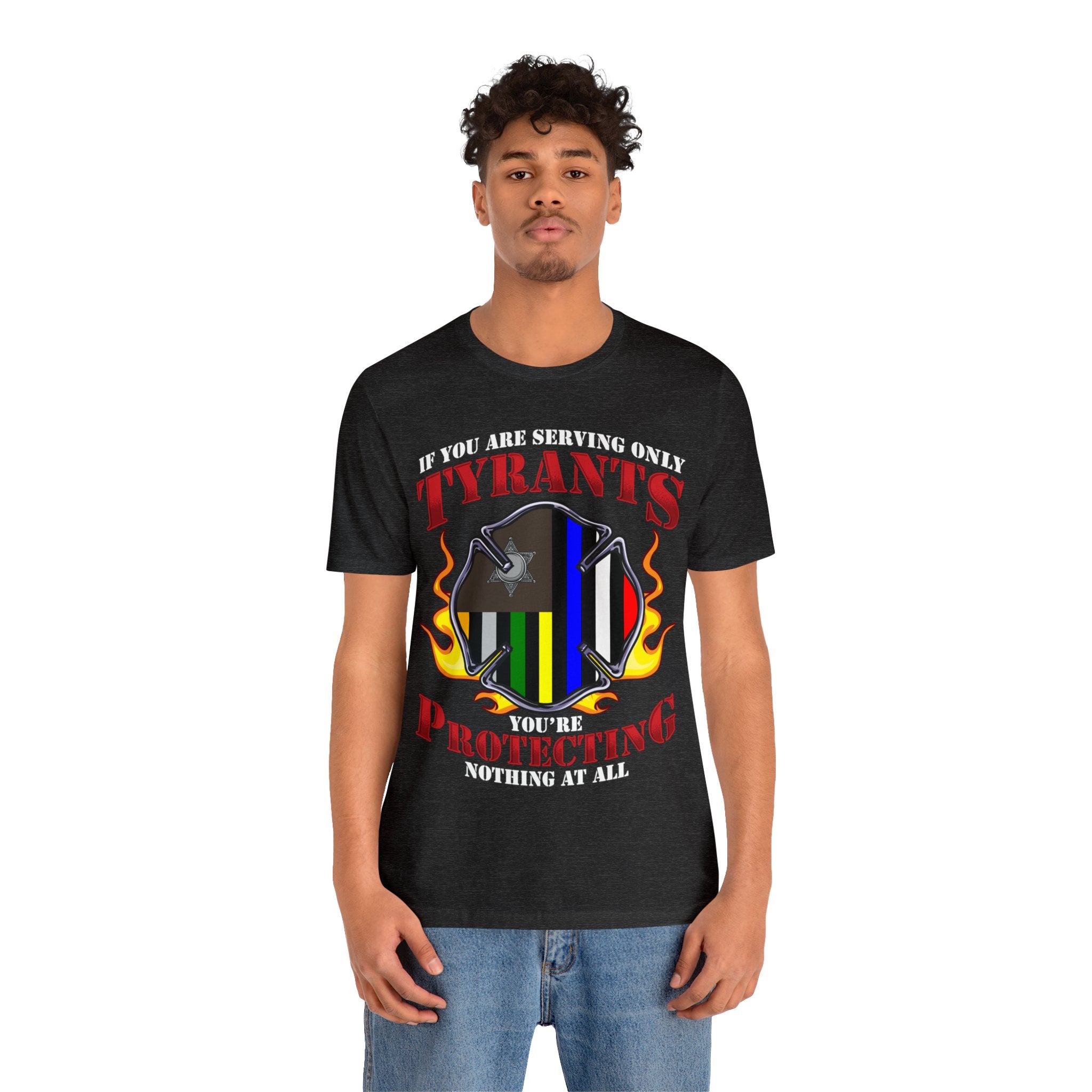 Thin Firefighter Line Tee - Tyrants/Protecting
