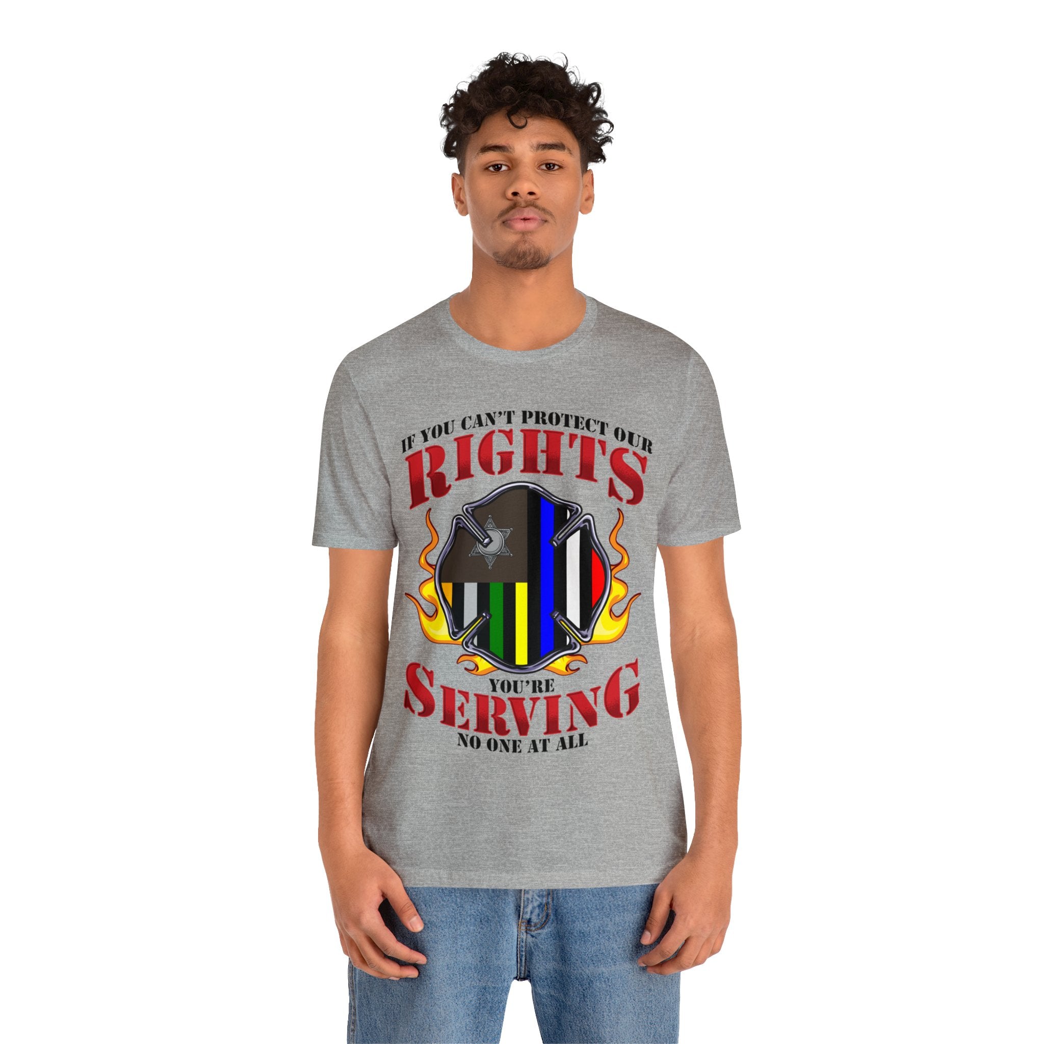 Thin Firefighter Line Tee - Rights/Serving