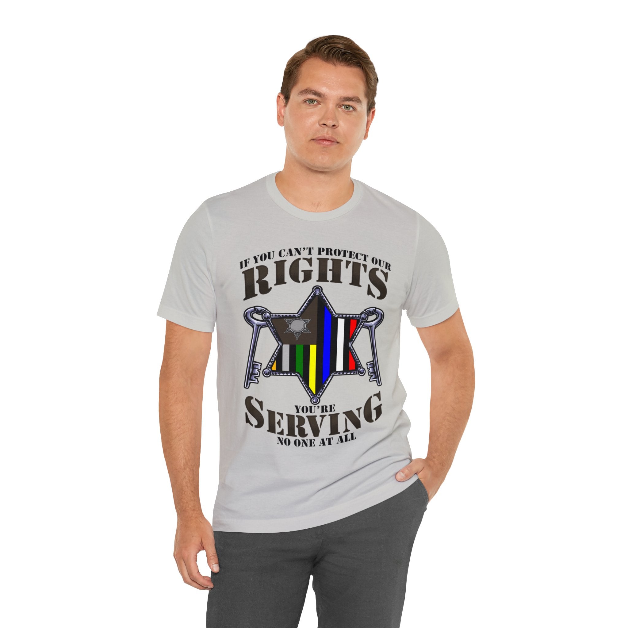 Thin Sheriff & Corrections Line Tee - Rights/Serving