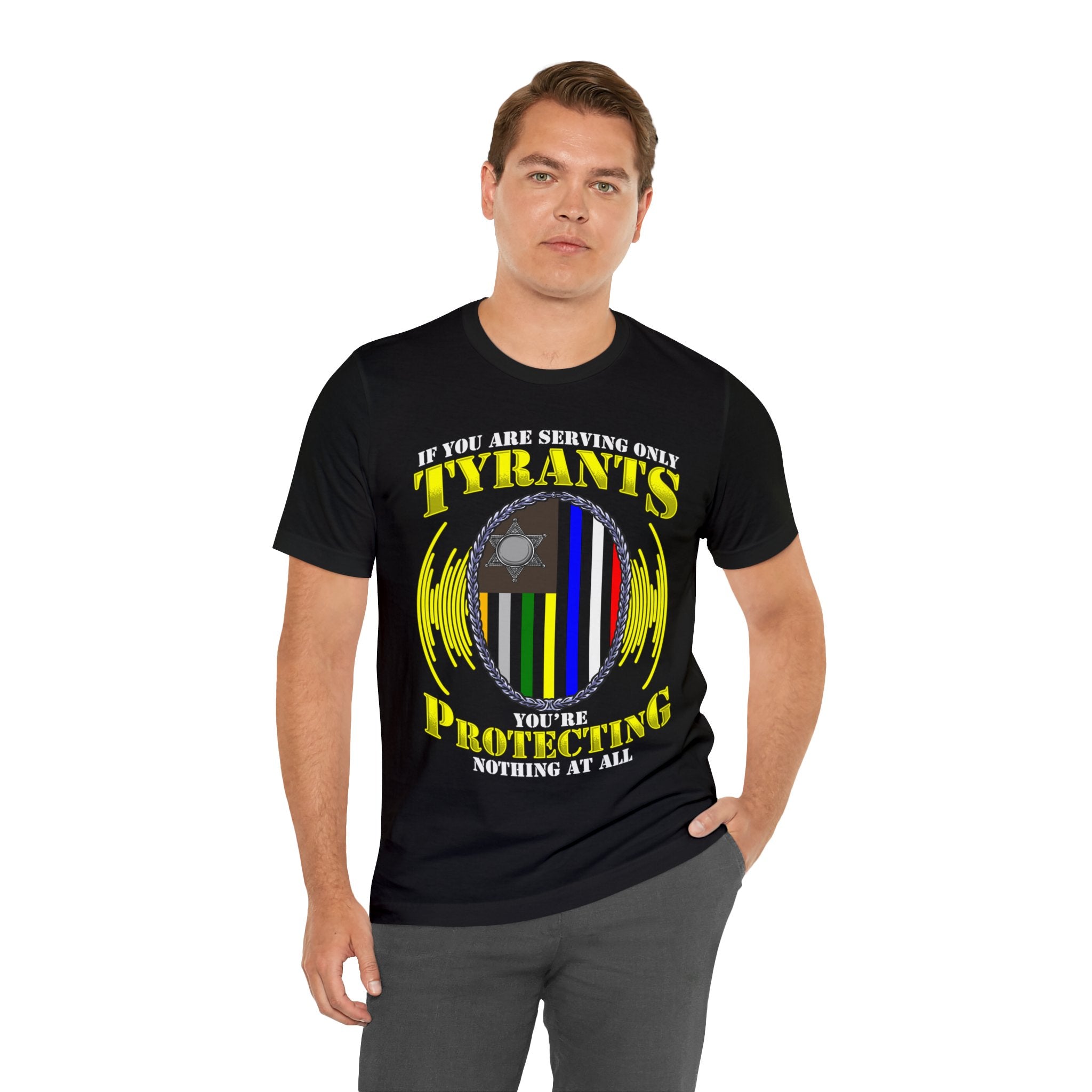 Thin Communications Line Tee - Tyrants/Protecting