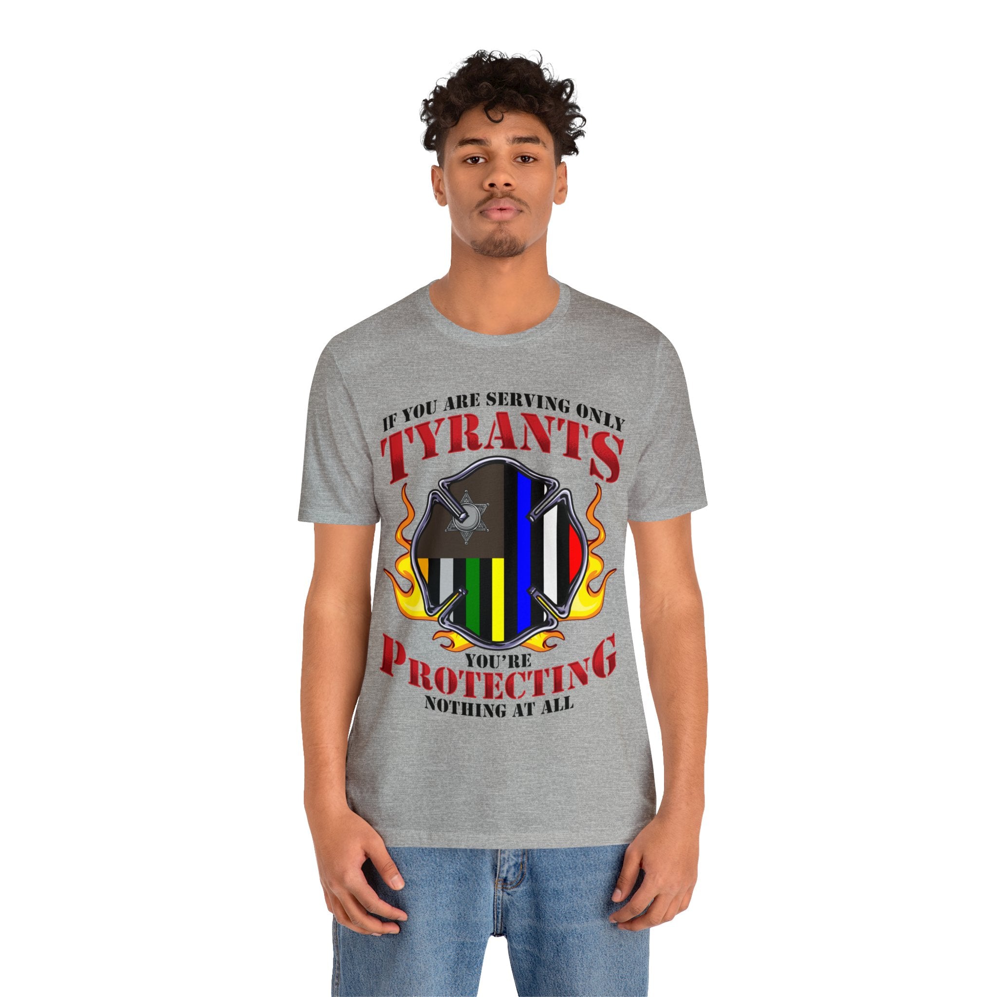 Thin Firefighter Line Tee - Tyrants/Protecting