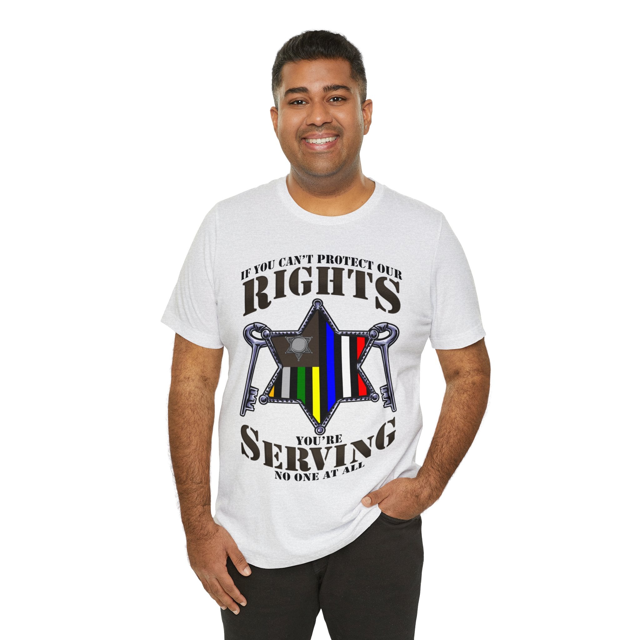 Thin Sheriff & Corrections Line Tee - Rights/Serving