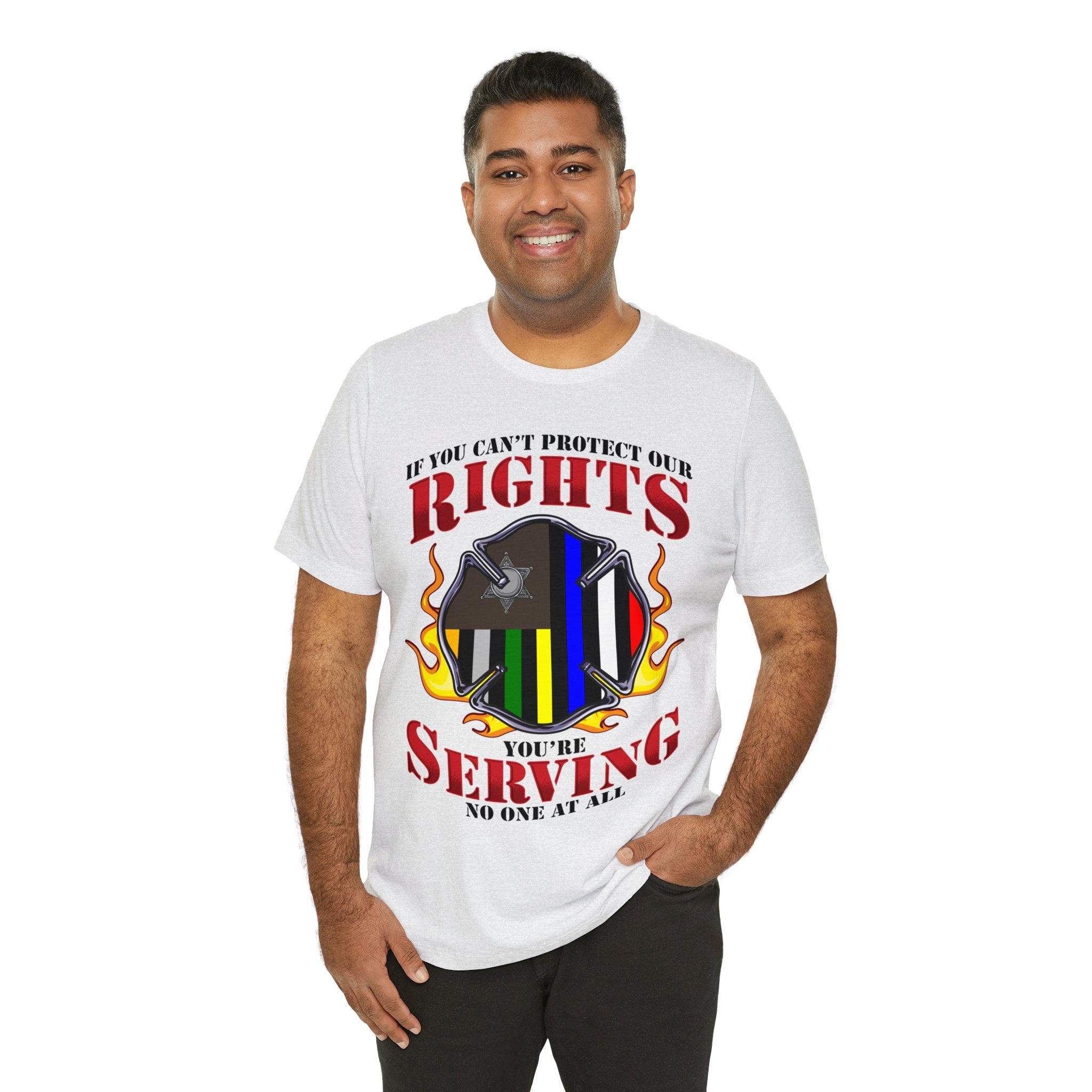 Thin Firefighter Line Tee - Rights/Serving