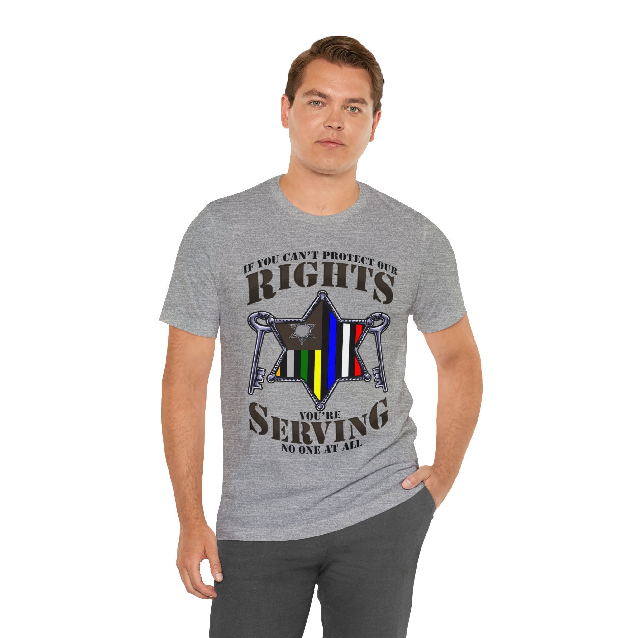 Thin Sheriff & Corrections Line Tee - Rights/Serving