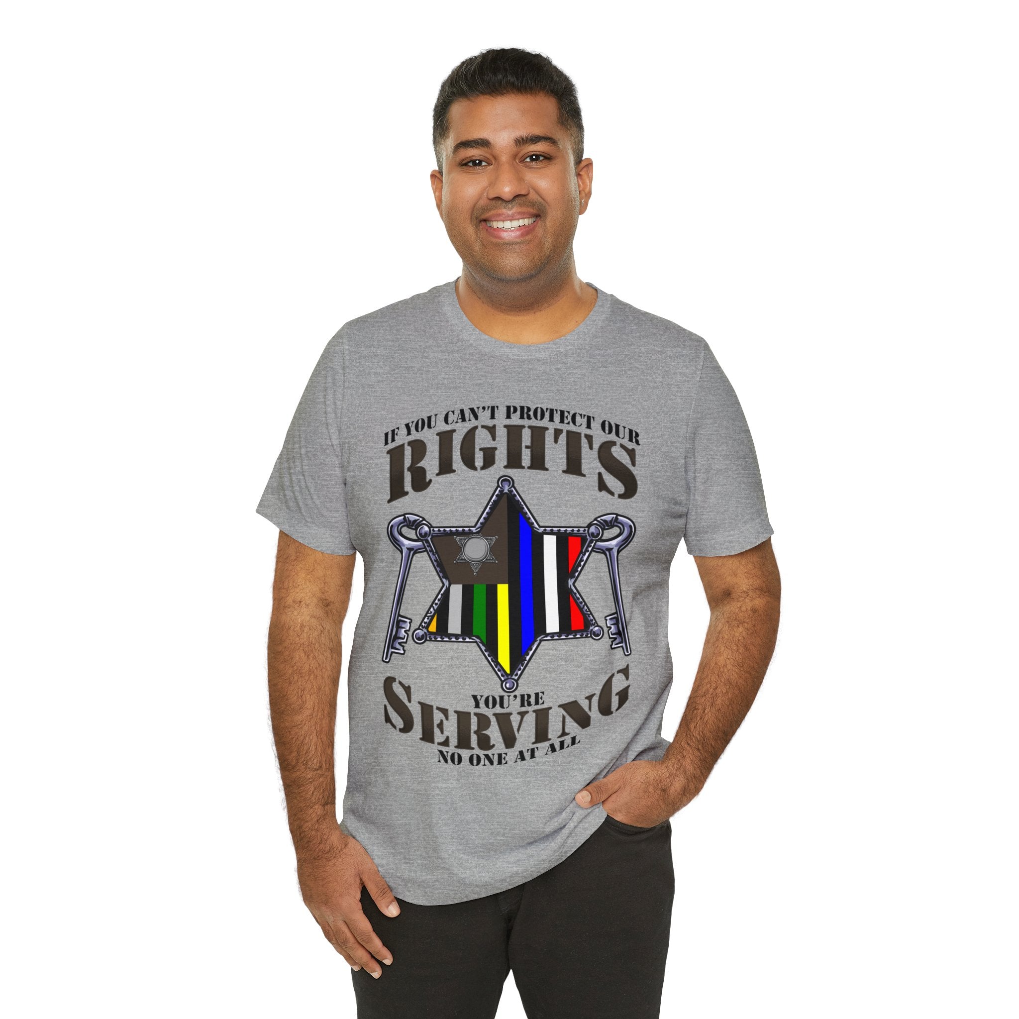 Thin Sheriff & Corrections Line Tee - Rights/Serving