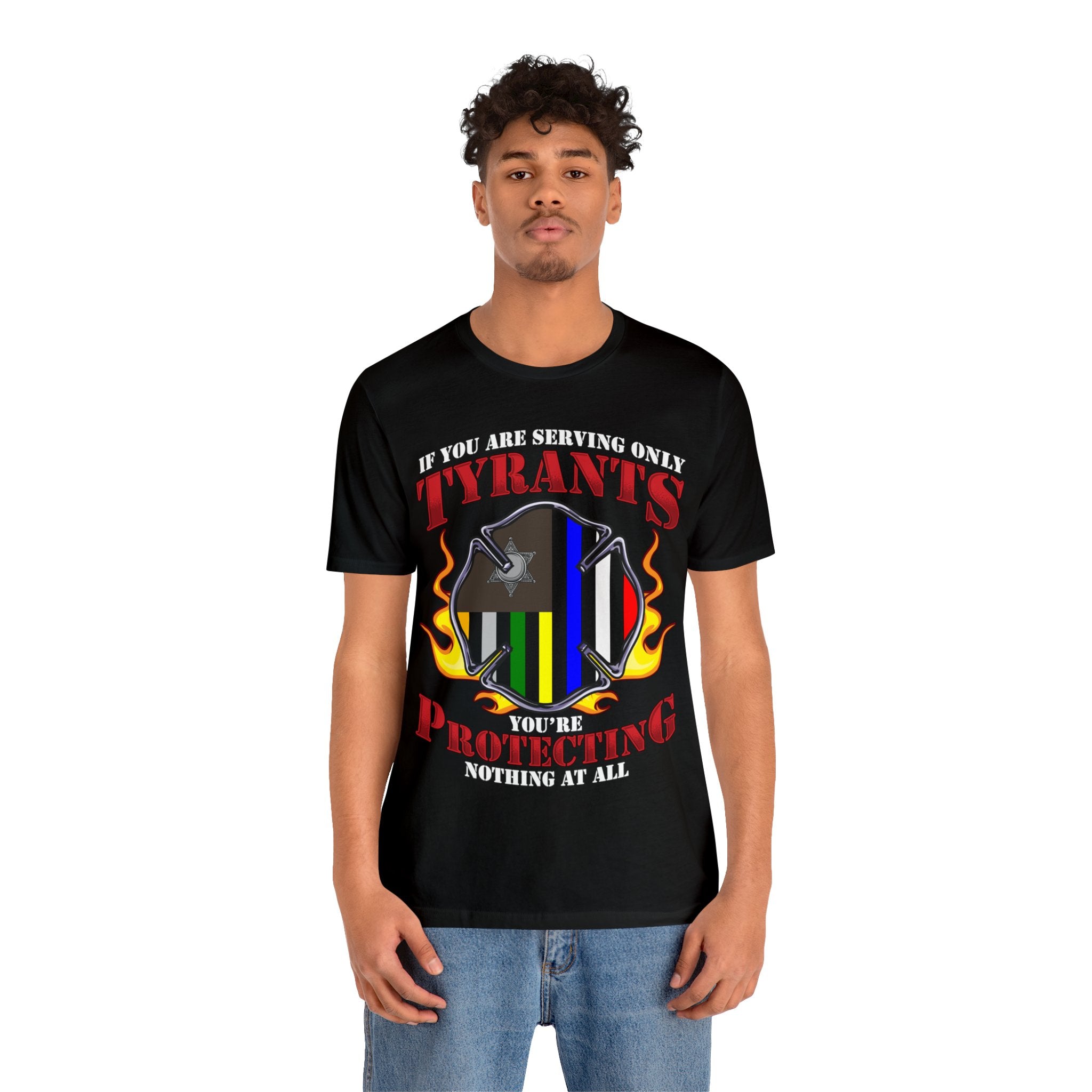 Thin Firefighter Line Tee - Tyrants/Protecting