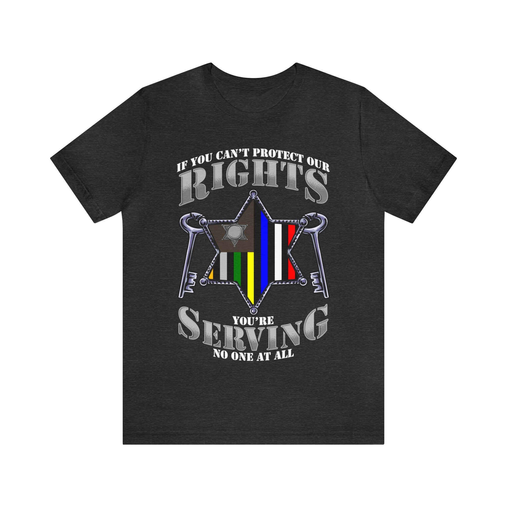 Thin Sheriff & Corrections Line Tee - Rights/Serving