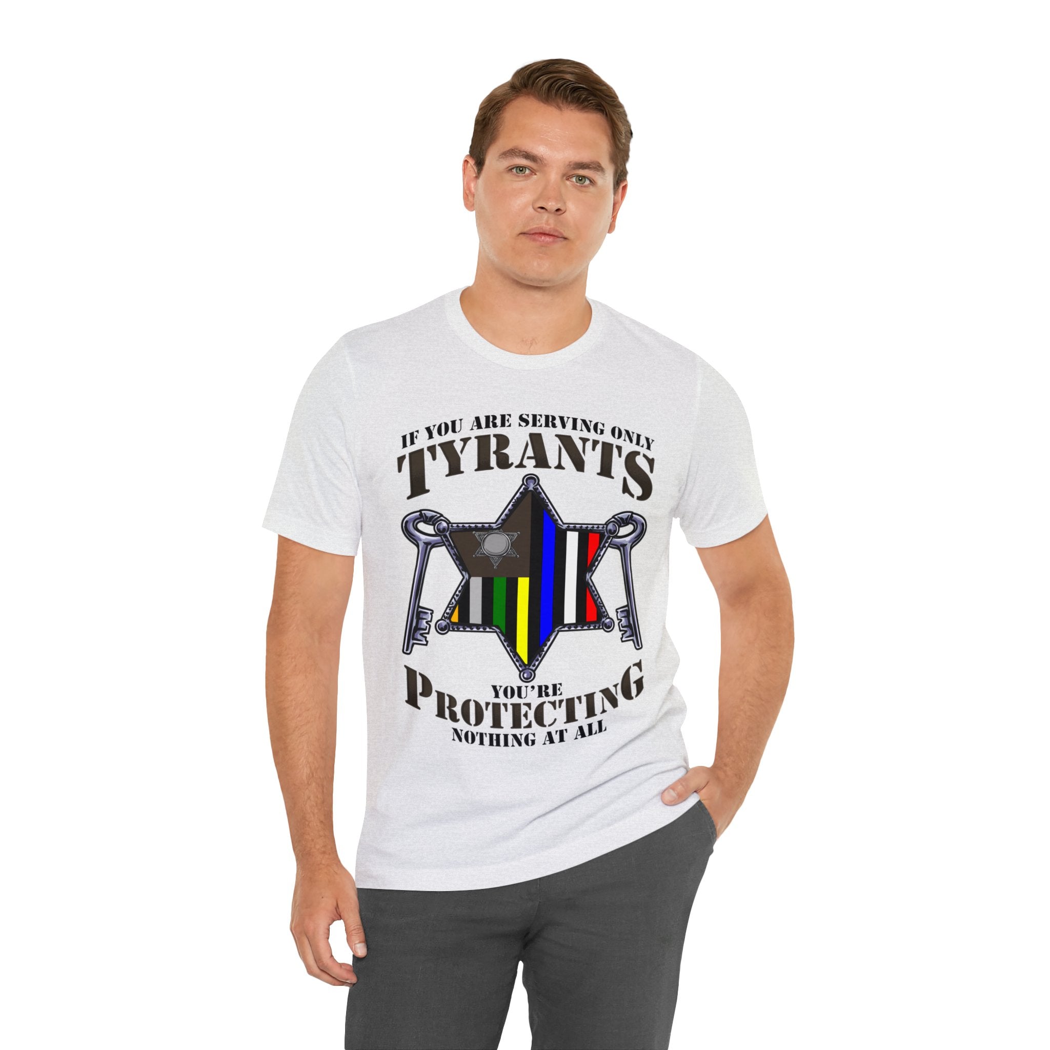 Thin Sheriff or Corrections Line Tee - Tyrants/Protecting