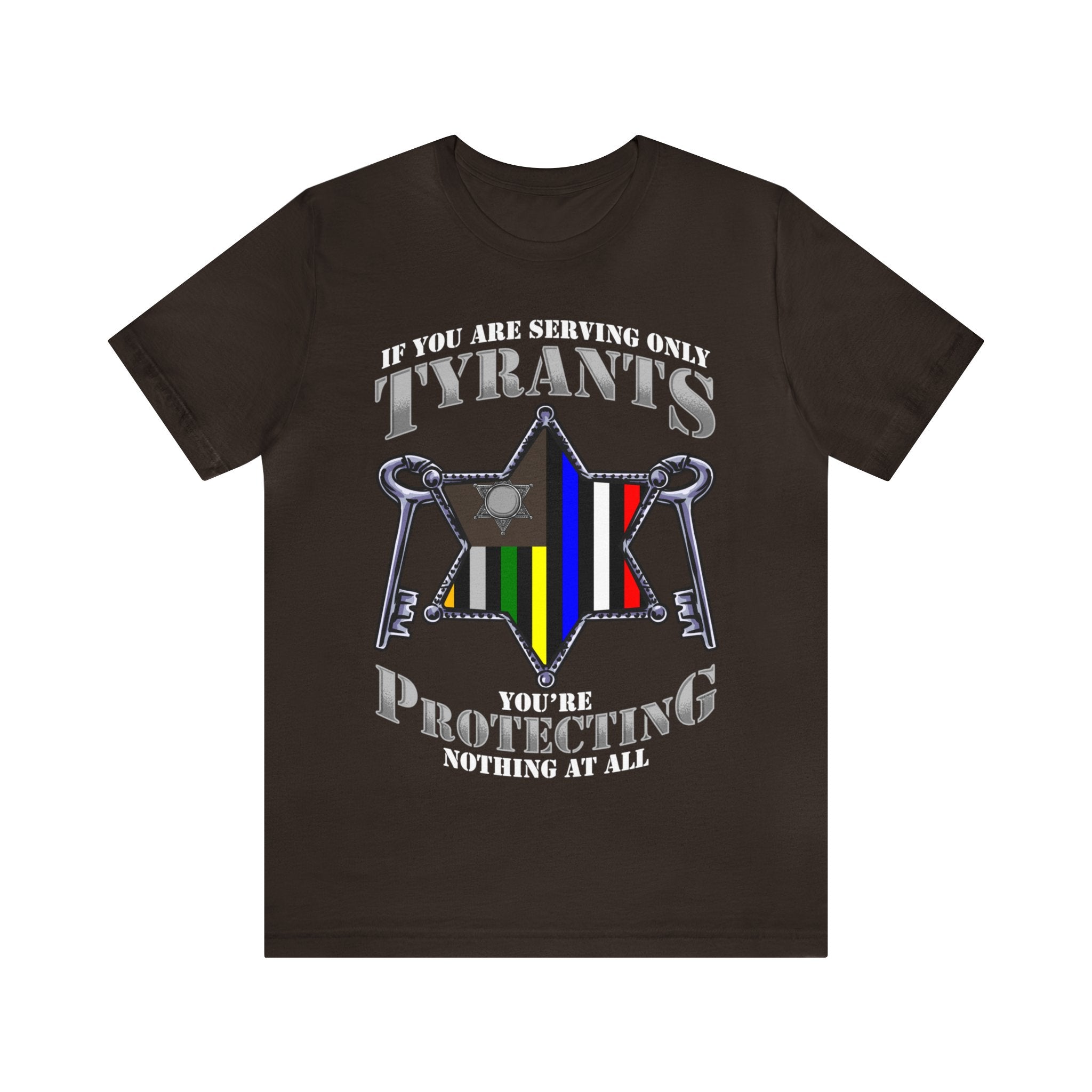 Thin Sheriff or Corrections Line Tee - Tyrants/Protecting