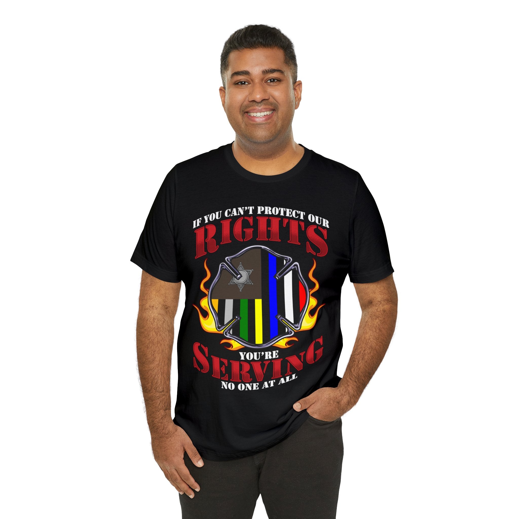 Thin Firefighter Line Tee - Rights/Serving