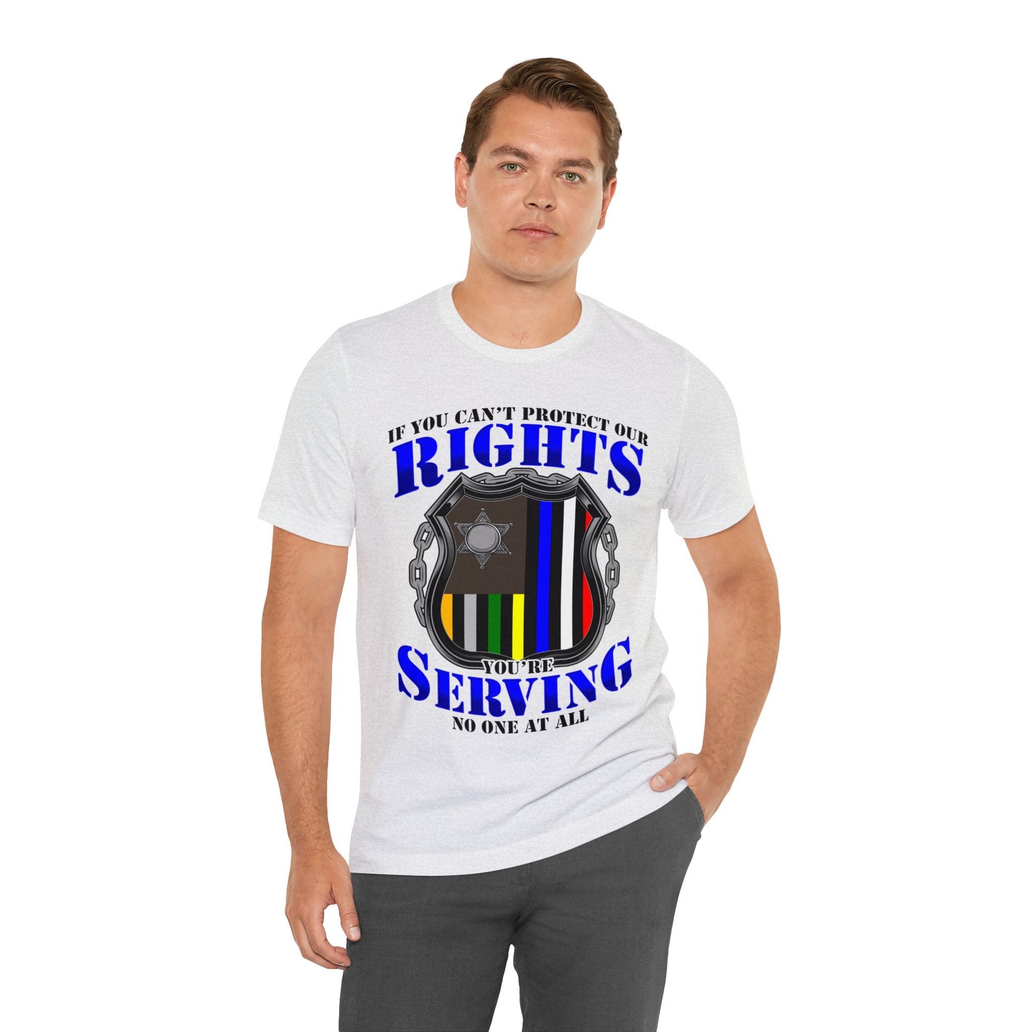 Thin Police Line Tee - Rights/Serving