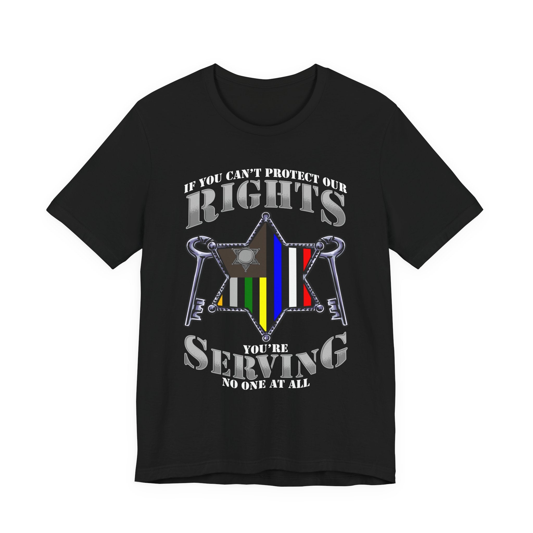 Thin Sheriff & Corrections Line Tee - Rights/Serving