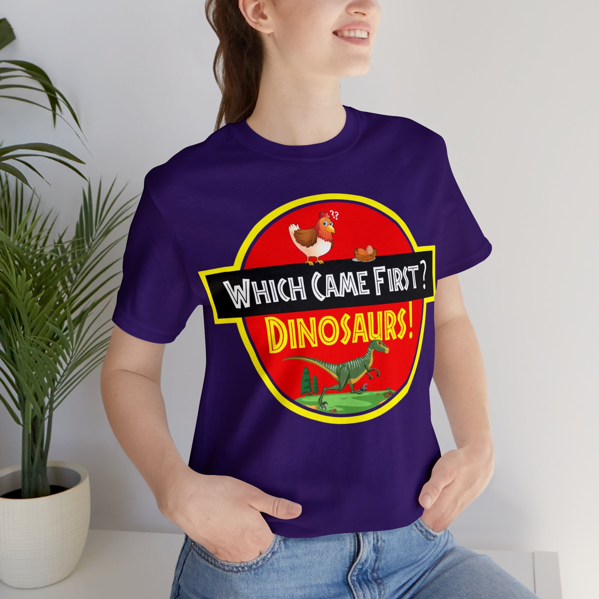 Which Came First - Dinosaurs [Adult T-shirt]