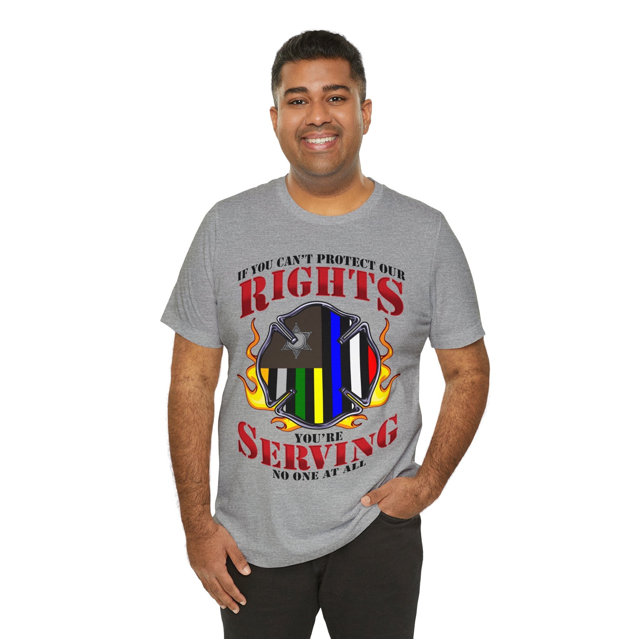 Thin Firefighter Line Tee - Rights/Serving