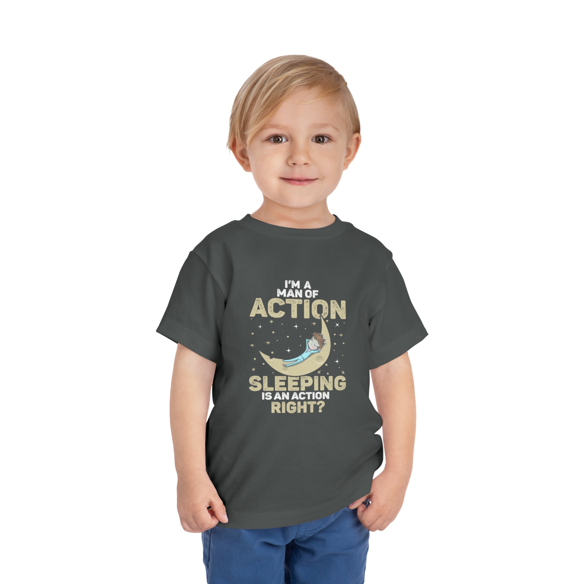 Man of Action - Sleeping is an Action [Toddler Tee]