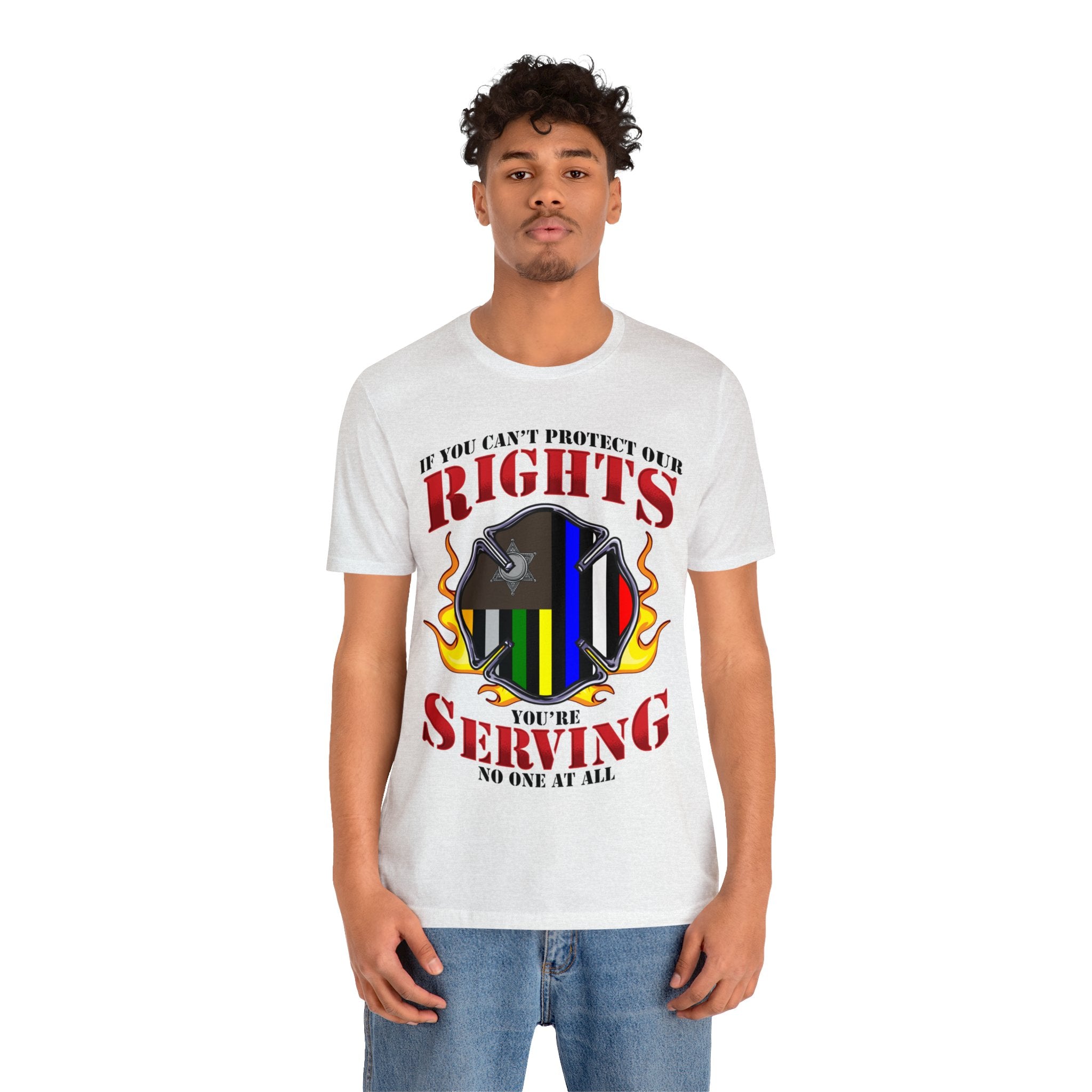 Thin Firefighter Line Tee - Rights/Serving