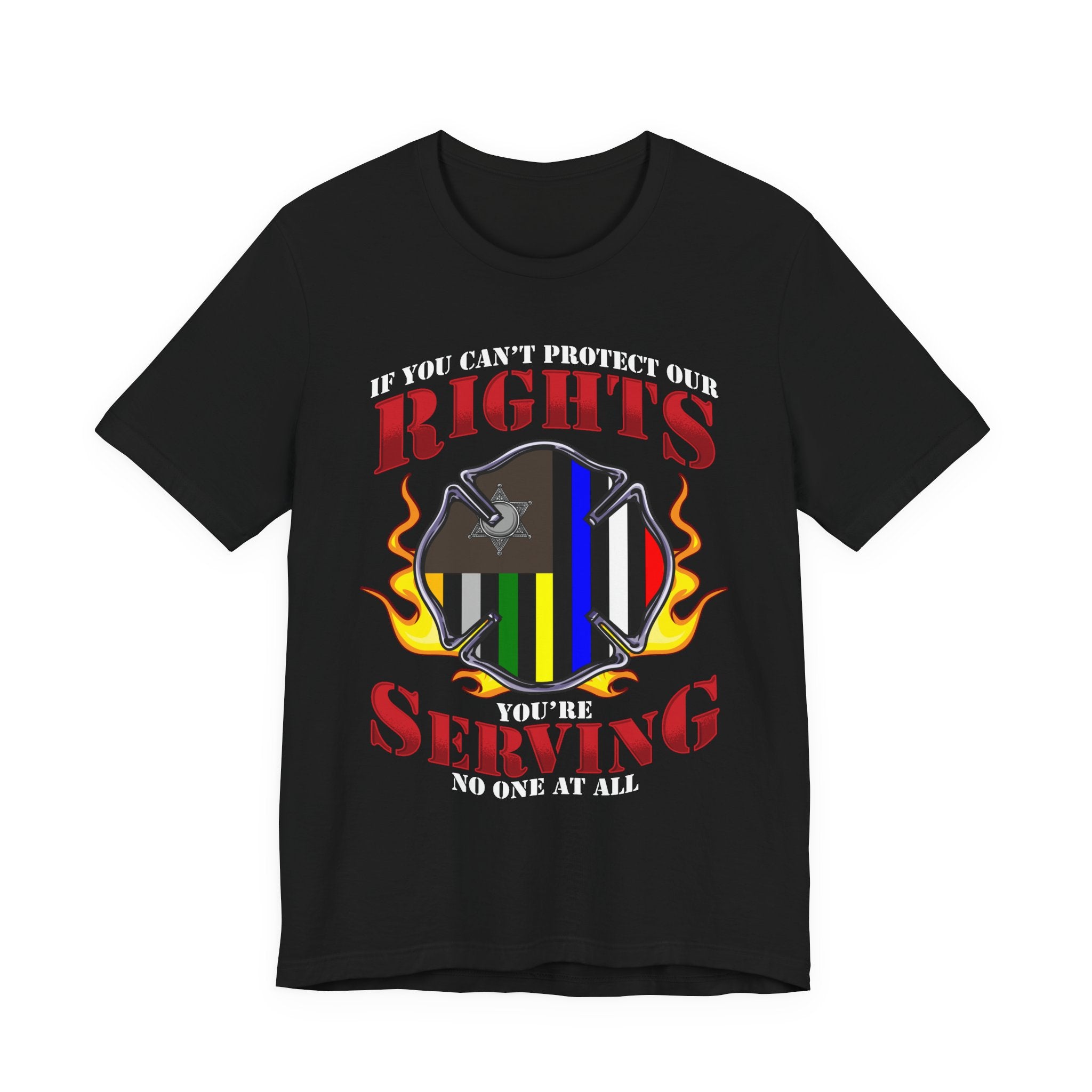 Thin Firefighter Line Tee - Rights/Serving