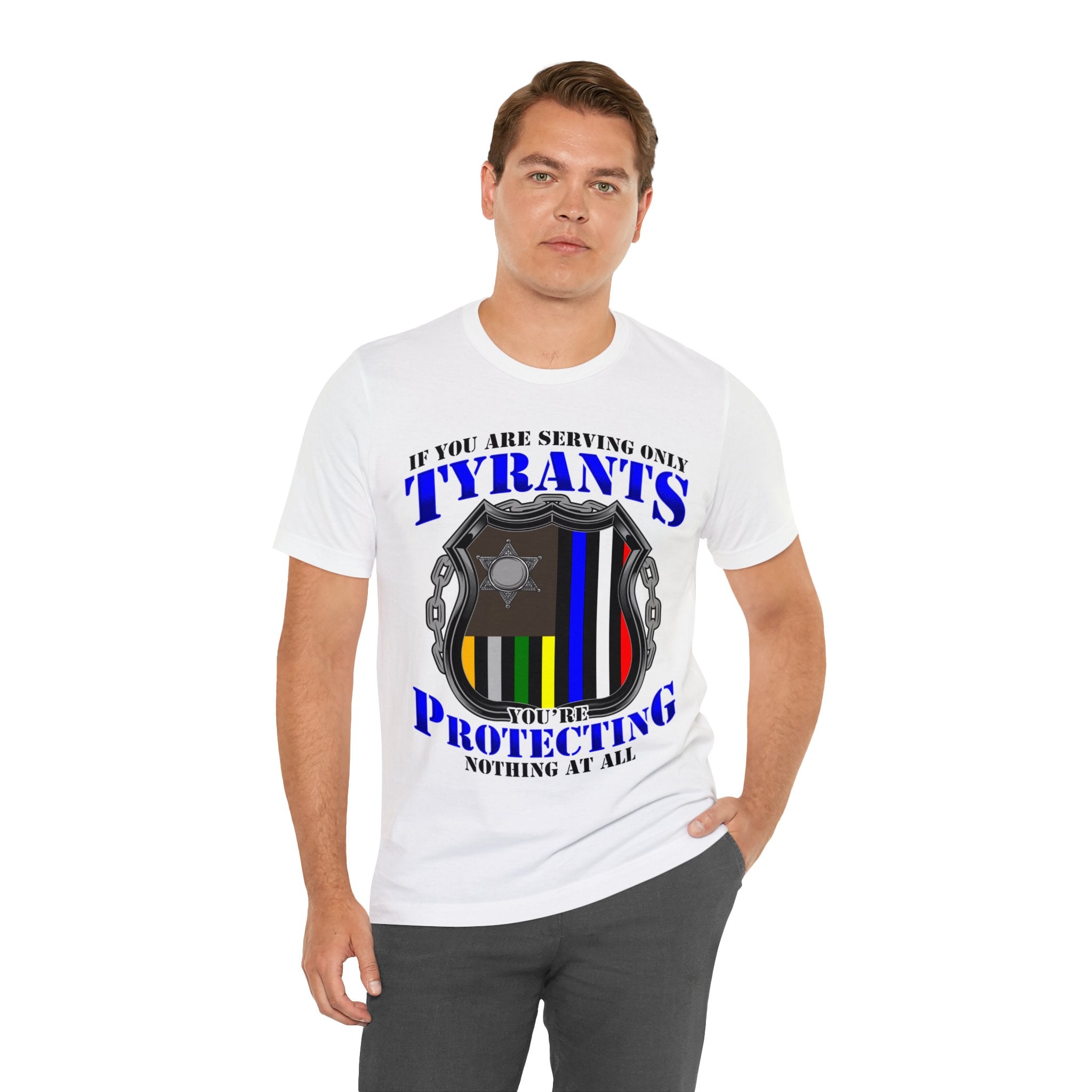 Thin Police Line Tee - Tyrants/Protecting